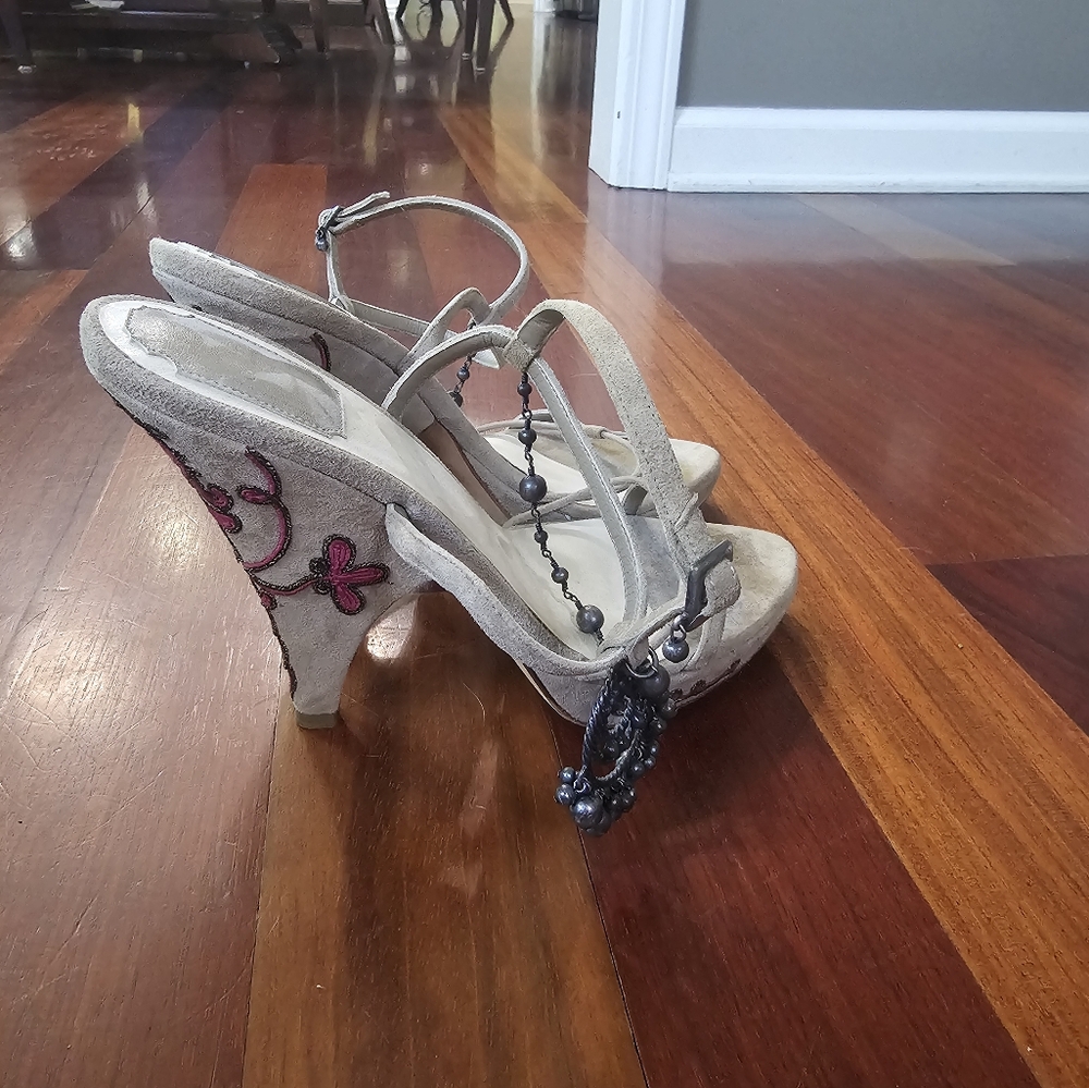Dior Beige Strappy Heels Bohemian Size 38